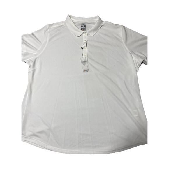 Callaway Shirt Mens XXXL White Polo Golf Opti Dri Moisture Wick Summer 3XL New - Picture 1 of 7